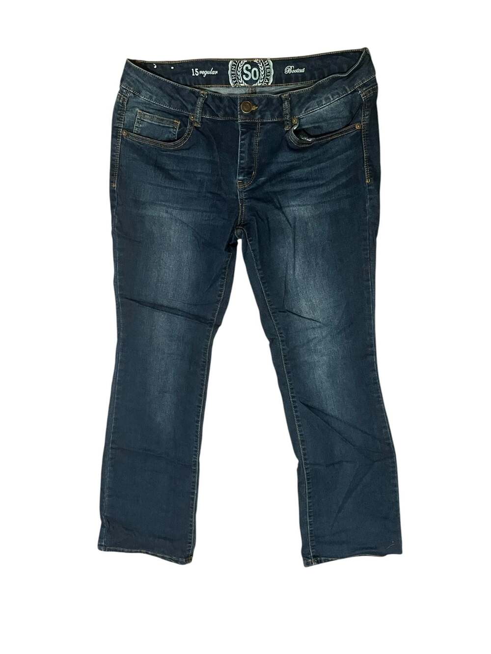 SO Heritage Authentic Women's Bootcut Jeans Dark Wash Size 15 Regular